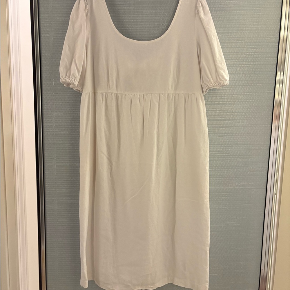 Ingrid & Isabel White Puff Sleeve Midi Sundress